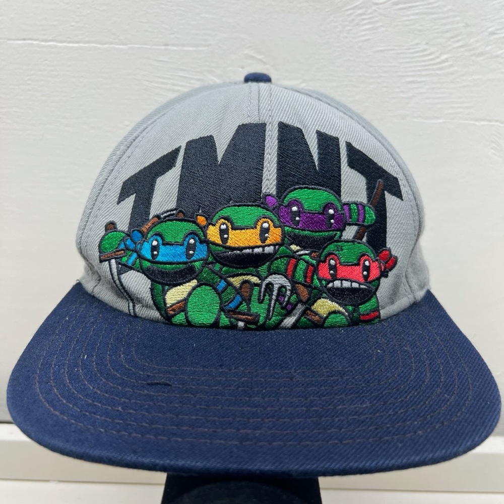 🍕 TMNT Party Time hat pizza EUC 2014 Nickelodeon blue grey pepperoni SnapBack